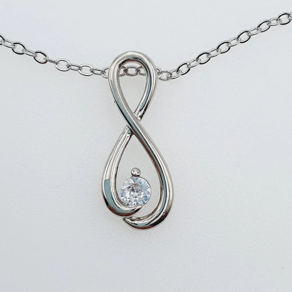 "Round Cut diamond Eternal Infinity Wedding Choker Necklace, GPMB1567 - Picture 6 of 6